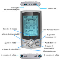 36 modes, 20 niveaux de force, double canaux pour soulager la douleur au dos, masseur électrique rechargeable TENS Machine