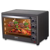 Four électrique RAF R.5316 1600W 38L avec contrôle de température, minuterie, 3 modes, porte vitrée, chauffage uniforme, plaque à pizza, appareil de cuisine