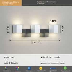 Lámpara de pared blanca y negra minimalista de lujo Instalación empotrada de luz LED de sala de estar simple para hoteles - Product Image 4