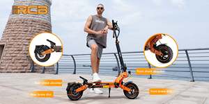 Scooter Eléctrico RCB D7 48V 250W, Plegable, de Aluminio, para Adultos, 10 Pulgadas, 25 km/h, Autonomía de 80-100 km, Stock Europeo, 800w - Product Image 2