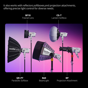 La600r/la600bi 600w RGB ไฟวิดีโอ LED COB สีสันเต็มรูปแบบ ใช้ไฟ AC 100-240v ปรับอุณหภูมิสีได้ 2700-6500k วัสดุ ABS - Product Image 6