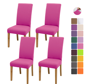 Fábrica DE LA FUENTE barato al por mayor a prueba de polvo de respaldo silla cubre boda blanco elástico Universal nuevo estilo sólido silla cubre - Product Image 6