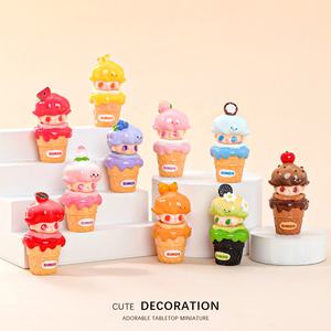 Mignon doux cône Didi Meng Grain résine artisanat en plastique bureau voiture ornements marée jouer en direct à toucher sac aveugle - Product Image 3