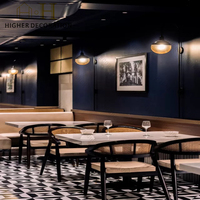 Ensemble de mobilier de restaurant sur mesure, tables et chaises en bois pour restaurant, vente en gros