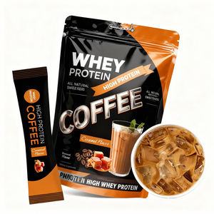 Café Instantáneo Sin Azúcar de Marca Propia, Alto en Proteínas, Superalimentos, Colágeno Instantáneo, Sabor Vainilla, Polvo de Chocolate con Nueces - Product Image 1