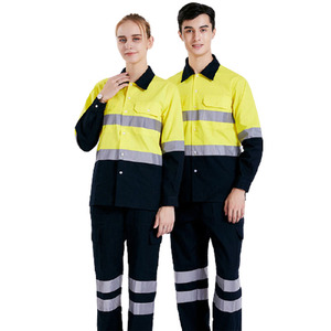 Bán Buôn Xây Dựng <span class=keywords><strong>Hi</strong></span> <span class=keywords><strong>Vis</strong></span> Áo Sơ Mi Cotton Dài Tay Khả Năng <span class=keywords><strong>Hi</strong></span>ển Thị Cao An Toàn Làm Việc Áo Sơ Mi Với Túi - Product Image 4