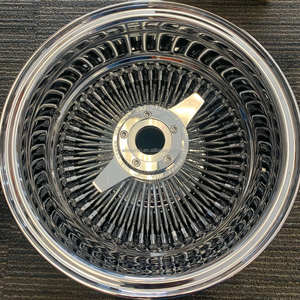 Jantes 13x7 en acier chromé à rayons profonds avec 100 rayons pour voitures classiques <span class=keywords><strong>Lowrider</strong></span> - Remplacement universel - Product Image 5