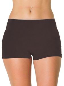 Shorts de cyclisme pour femmes en polyester noir extensible avec logo personnalisé - Product Image 3
