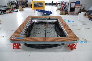 <span class=keywords><strong>Piscine</strong></span> flottante gonflable portable en PVC pour océan et mer, <span class=keywords><strong>avec</strong></span> filet, plateforme de quai gonflable en EVA, <span class=keywords><strong>piscine</strong></span> pour yacht, taille personnalisée – Vente chaude - Product Image 3
