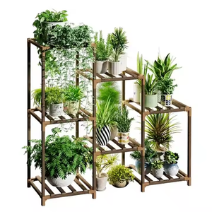 Modern Fabric Flower Stand <b>for</b> Dining Balcony <b>Garden</b> Outdoor Shelving Against Wall <b>Plant</b> <b>Shelf</b> - Product Image 1