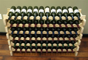 モジュラーワインラック自立型収納スタンドディスプレイシェルフ12X6列72スロットスタッカブル木製ディスプレイラック - Product Image 6