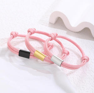Trendy personalizado aço inoxidável mulheres personalizado corda grossa personalizado gravar logotipo texto frase tubo de metal charme declaração pulseira - Product Image 4
