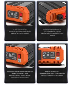 อินเวอร์เตอร์ <span class=keywords><strong>FCHAO</strong></span> KST-3000W-12V แบบเฟสเดียว สำหรับระบบออฟกริด DC/AC 12V เป็น 220V 50/60Hz 2 ช่องเสียบ พร้อมหน้าจอ LCD สำหรับยานยนต์ บ้าน และระบบโซลาร์เซลล์ - Product Image 3