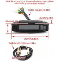 Dashboard Digital LCD Universal untuk Sepeda Motor, Speedometer, Tachometer, Gauge dengan Braket Pemasangan Grosir