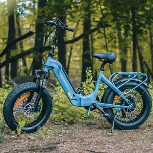 Ab İngiltere abd depo stok 20 inç katlanır yağ lastik elektrikli bisiklet 48v ebike 500w elektrikli bisiklet