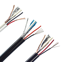 Cable Coaxial RG6/U para CCTV, Doble Blindaje, 75 Ohm, 18AWG, Conductor de Cobre Desnudo CCS, Revestimiento de PVC, para Cámara y Satélite