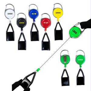 Porte-badge rétractable personnalisé avec logo, clip en plastique, porte-clés rond, style simple automatique, accessoire de rangement, options multicolores - Product Image 2