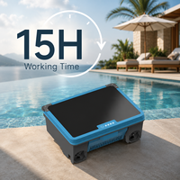 Robot nettoyeur de piscine solaire portable mural intelligent OEM 2026 avec logo personnalisé et filtration en 3 étapes