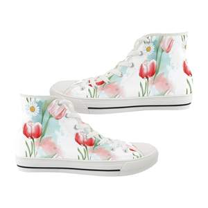 พื้นรองเท้าตาข่ายผ้าแคนวาสสูงของผู้หญิงระบายอากาศได้ดีกันลื่นพื้นในฤดูร้อนฤดูใบไม้ร่วงฤดูหนาว - Product Image 3