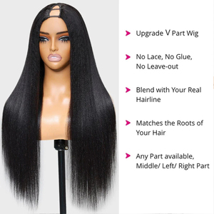 Pelucas Lisas Baratas, Peluca en U, Pelucas de Cabello Humano Brasileño para Mujer, Cabello Virgen, Gran Venta, Peluca en Forma de U Media, 200 de Densidad, Venta al por Mayor - Product Image 2