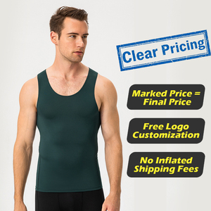 Custom logo Wholesale Breathable Slim Fit Quick Dry Fitness <strong>Men's</strong> Running Sports Sweat Shirt <strong>Compression</strong> Gym <strong>Vest</strong> <strong>for</strong> <strong>Men</strong> - Product Image 3