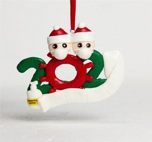 2020 quarantaine Noël Anniversaire Fête Décoration Cadeau Produit Personnalisé Ornement Suspendu, Pandémie-Distanciation Sociale - Product Image 1