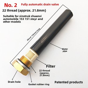 Automatische luchtreservoirtank volledig automatische aftapkraan waterafvoer Sinotruk vrachtwagen 140STR uitlaat rioolkraan - Product Image 3