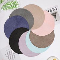 Set de table en PP couleur unie 38 cm, résistant à la chaleur, biodégradable, style européen, pour table basse et fruits, exclusivité transfrontalière