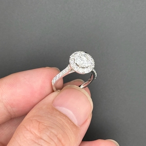 HQ gemme D VS1 IGI diamante 18K oro bianco tondo 1ct 2ct 3ct 4ct 5 carati laboratorio CVD diamante anello di diamanti - Product Image 6