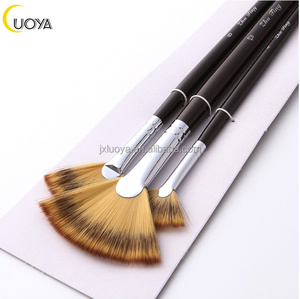 Pinceaux ronds plats LUOYA à poils longs pour l'art, en nylon et manche en bois, haute qualité, vente en gros, meilleur prix pour la <span class=keywords><strong>peinture</strong></span> - Product Image 4