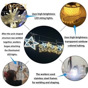 Lumière décorative LED personnalisable TOPREX certifiée UL pour rues urbaines, centres commerciaux et affichage lumineux de Noël en centre-ville - Product Image 3