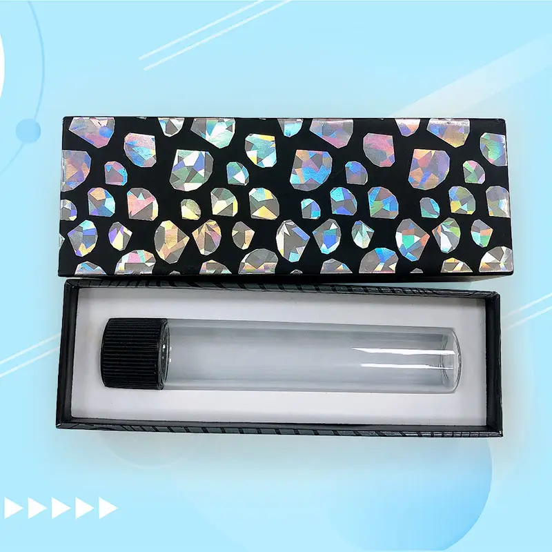 2024 Christmas Day Massage Oil Gift Set Box 30ml cura della pelle crema per gli occhi siero scatola di carta olografica Logo personalizzato Spot Gloss UV