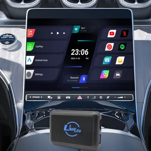 صندوق أيفي لاسلكي CarPlay 2+16 جيجا من شركة OEM يُشحن عبر يوتيوب وNetflix يعمل بنظام تشغيل أندرويد 10 من إنتاج المصنع وشاشة السيارة كما يتم توصيلها وتشغيلها للسيارات الشاملة