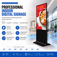Kiosque numérique sur pied de 65 pouces avec écran tactile LCD, lecteur d'affichage publicitaire, Android 11 CMS, interactif intelligent pour la vente au détail