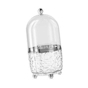 Scatola di stoccaggio di vetro di grande capacità per il bagno di vanità porta pennelli per il trucco Organizer e barattoli di candela eleganti lanterne a candela - Product Image 6