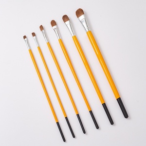 Set di Pennelli per Pittura a Olio con Setole di Lupo per Studenti, Pennelli per Gouache, Acrilico e Acquerello, Punta Rotonda, Manico in Legno, Pennelli per Pittura Artistica - Product Image 3