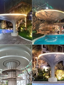 Grande pergola en acier inoxydable personnalisable de forme spéciale, pavillon de jardin extérieur en métal, structure en acier, sculpture de couloir, Chine - Product Image 4