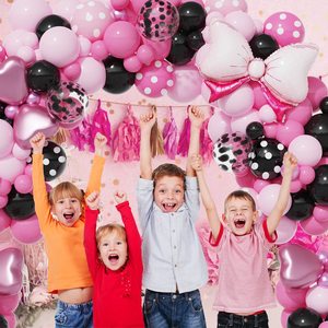 Nuevo Kit de Arco de Globos de <span class=keywords><strong>Mickey</strong></span> Mouse de <span class=keywords><strong>Dibujos</strong></span> <span class=keywords><strong>Animados</strong></span>, Lazo Rosa, Decoración para Fiesta de Cumpleaños de Niña - Product Image 3