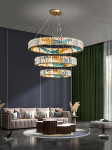 La nouvelle conception de fil suspendu de lustre en émail de cristal de Chinoiserie de Zhongshan pour la source d'alimentation de restaurant de salon - Product Image 2