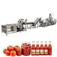 Ligne de production de jus de tomate. Usine complète de transformation de tomates, machine de remplissage de purée et de jus de tomates