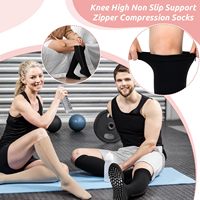 Chaussettes de compression avec logo personnalisé, fermeture éclair, haute qualité, anti-humidité, résistantes aux coupures, pour la maternité et le sport