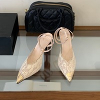 Escarpins élégants noirs en dentelle à talons fins et bout pointu avec bride cheville et embout métallique pour femme – Printemps/Été, Soirées KTV, Mariages