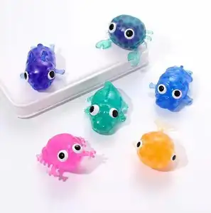 TPR Soft Water Beads Squishy Sea Animal Squeeze Ball Stress Relief Fidget Toys For Kids