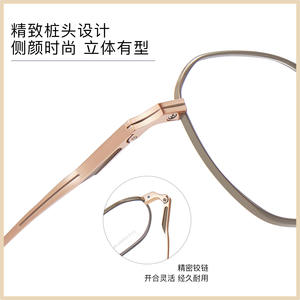 Monturas de Gafas Octogonales Danyang 8030 de Titanio-IP, Ligeras, Montura Completa, Unisex, Lentes Acrílicas - Product Image 5