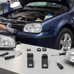 Kit de réparation de phare (6 pièces) côté gauche pour compatible avec VW Golf MK4 1997-2006 OEM 1J0998225 - Product Image 3