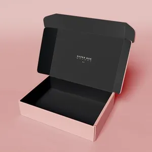 Tiroir rigide de luxe noir kraft, 50 mètres, en carton magnétique pliable, logo personnalisé imprimé, boîte en papier d'emballage cadeau, vente en gros