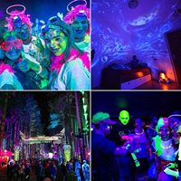 Puissant Projecteur LED UV Lumière Noire 50W - 400W IP66 395nm, Lampe de Polymérisation UV pour Fête Fluorescente d'Halloween