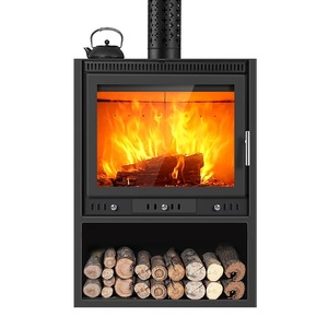 <span class=keywords><strong>Cheminée</strong></span> autonome à bois avec grande foyer, chauffage efficace, flamme réaliste, pour intérieur domestique, télécommandée via application - Product Image 2