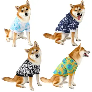 2024 New Large Dog Clothing By Manufacturers Fleece Hooded Tie-Dye Dog Hoodie Wholesale Pet Clothes