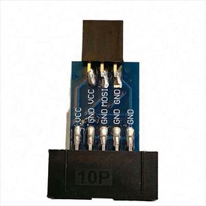 Disponible M/F AVRISP <span class=keywords><strong>USBASP</strong></span> STK500 Carte adaptateur 10 broches à 6 broches Noir Bleu - Product Image 1